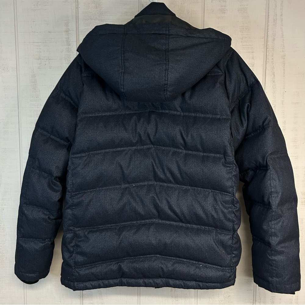 Hawke & Co Mens Down Puffer Coat XL Zip Hooded Navy Performance Cabin Trails - Picture 2 of 8